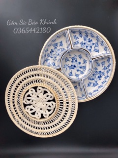 Khay đựng đồ ăn ( tặng kèm khay mây)