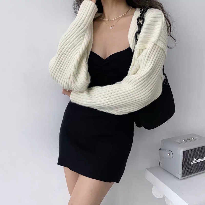 Áo cardigan len dày tay phồng cao cấp - Best Quality