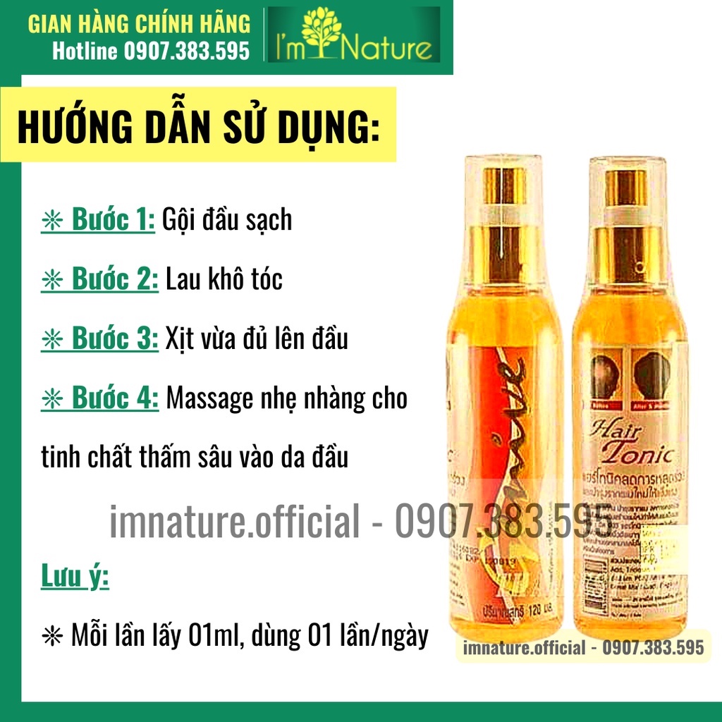 Chai Xịt Mọc Tóc GENIVE Thái Lan 120ml Tonic Hair
