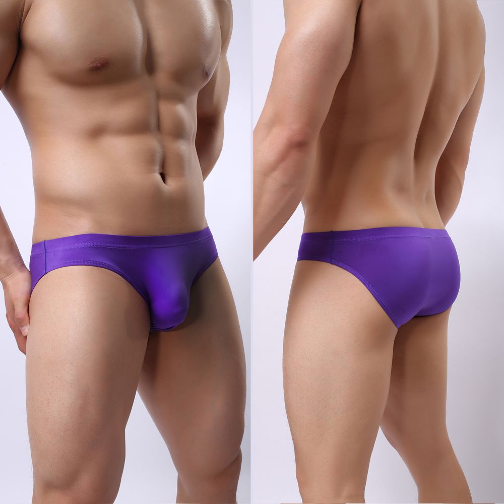 Quần lót lụa lạnh mỏng mịn mini lưng thấp gợi cảm nhiều màu sắc cho nam