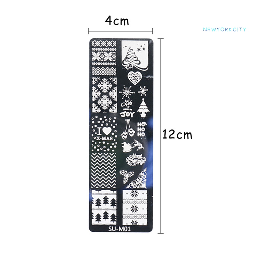 Khuôn In Hình Trang Trí Móng Tay Bằng Thép Không Gỉ Chống Rỉ Dễ Sử Dụng