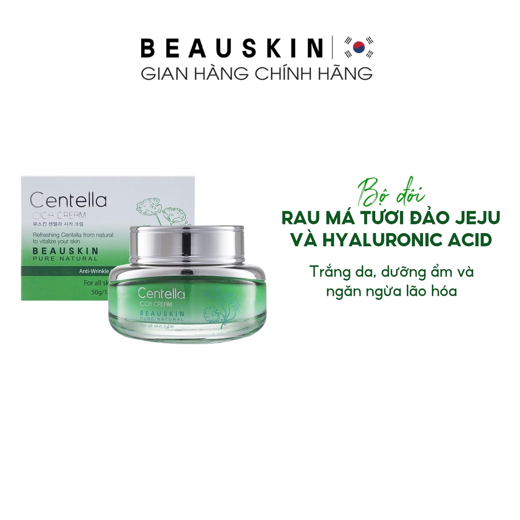 Kem Dưỡng Da Chiết Xuất Rau Má BEAUSKIN Centella Cica Tái Tạo Phục Hồi Da, Ngăn Ngừa Lão Hóa 50gr