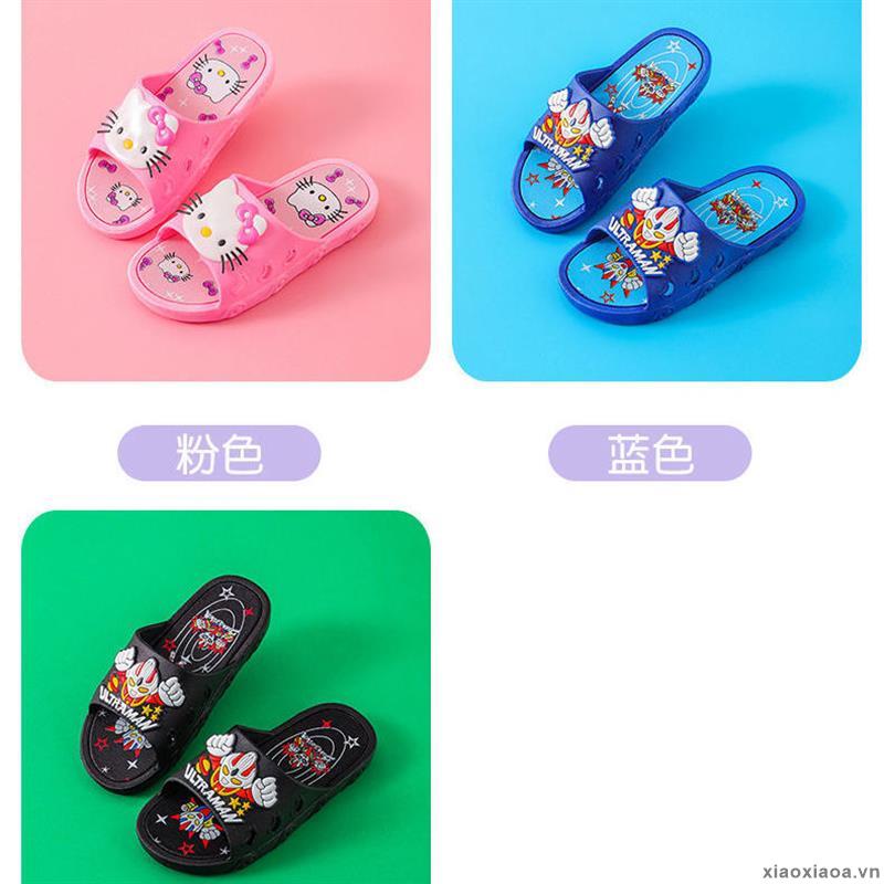 Dép Đi Trong Nhà Đế Mềm Chống Trượt Hình Mèo Hello Kitty Đáng Yêu Cho Bé Gái