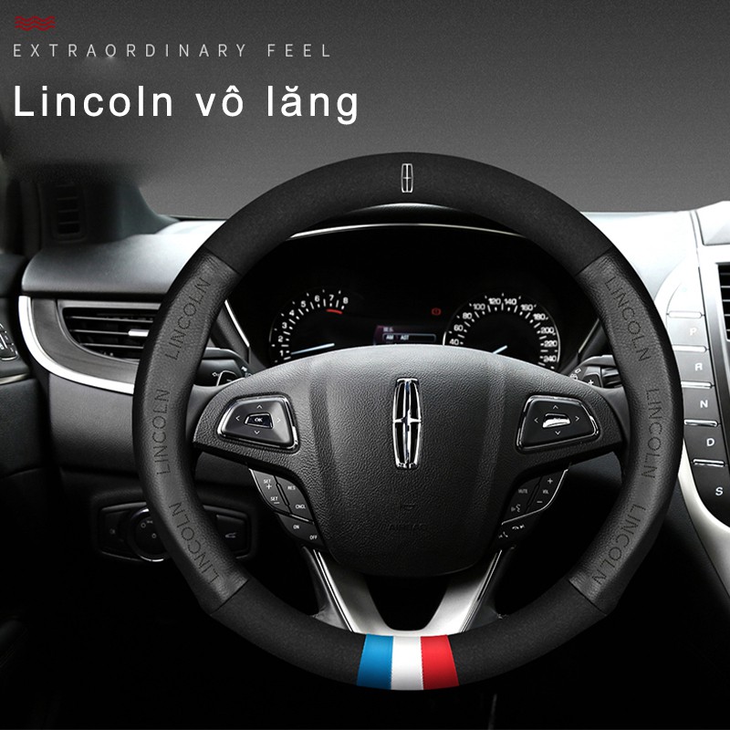 Lincoln Bọc vô lăng lông da bò thật ô tô cao cấp đẹp Lincoln navigator MKZ MKC MKX Nautilus Logs Continental