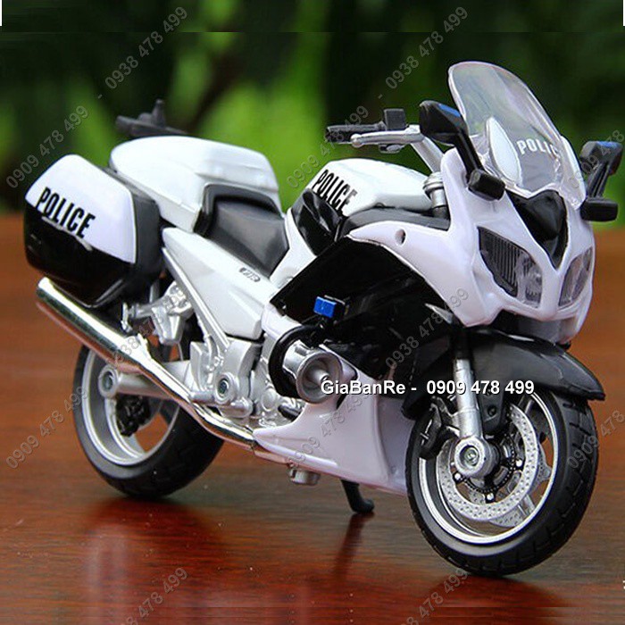 Xe Mô Hình 1:18 Moto Cảnh Sát Yamaha FJR 1300A - Maisto - Đen Trắng - 8888de