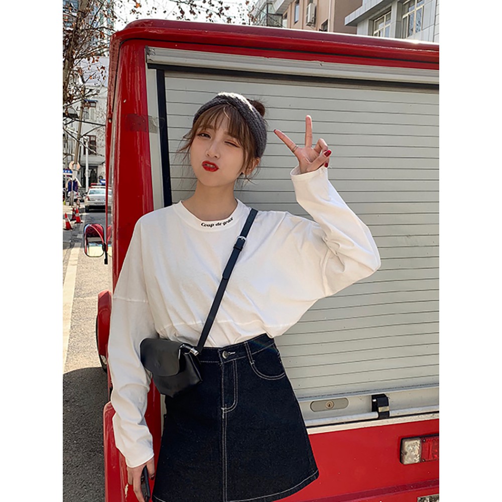 (ORDER) Chân váy denim dáng chữ A style năng động cá tính Hàn Quốc (HOT NEW 2020) | BigBuy360 - bigbuy360.vn