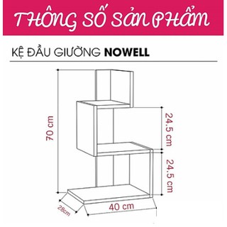 Tủ kệ gỗ đầu giường hiện đại