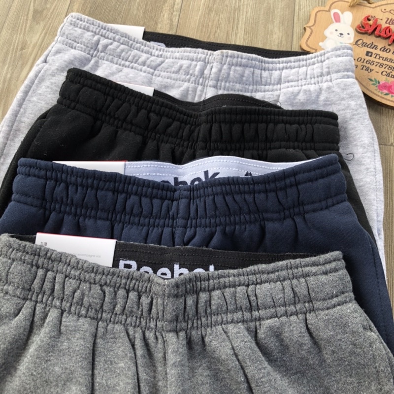 Quần jogger nỉ bông bé trai Reebok xuất xịn dày ấm