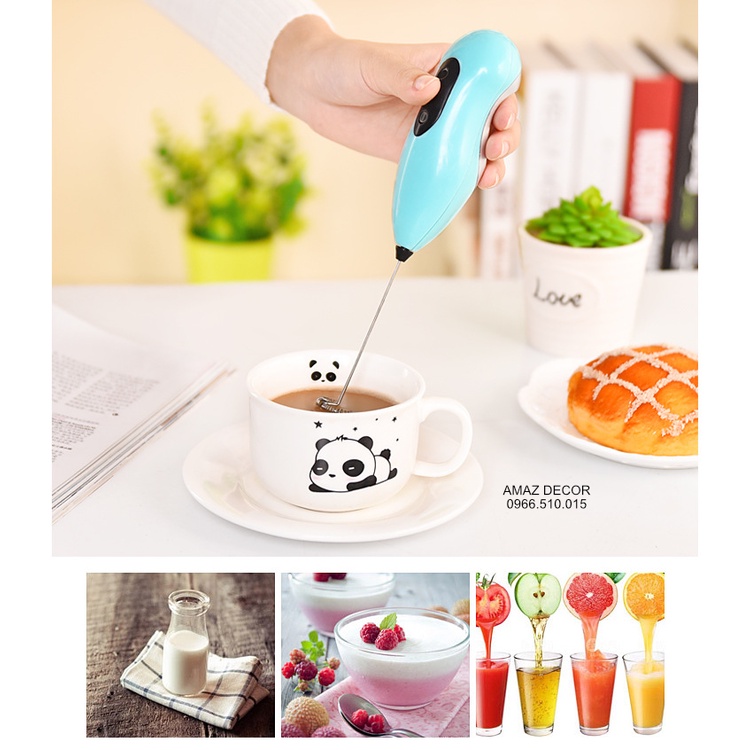 SALE HÀNG LOẠI 1 GIÁ SỈ Máy Đánh Trứng Tạo Bọt Cafe Cầm Tay Chạy Pin Tiểu AA Mini