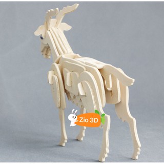 Đồ Chơi Lắp Ráp Gỗ 3D Mô Hình Con Dê