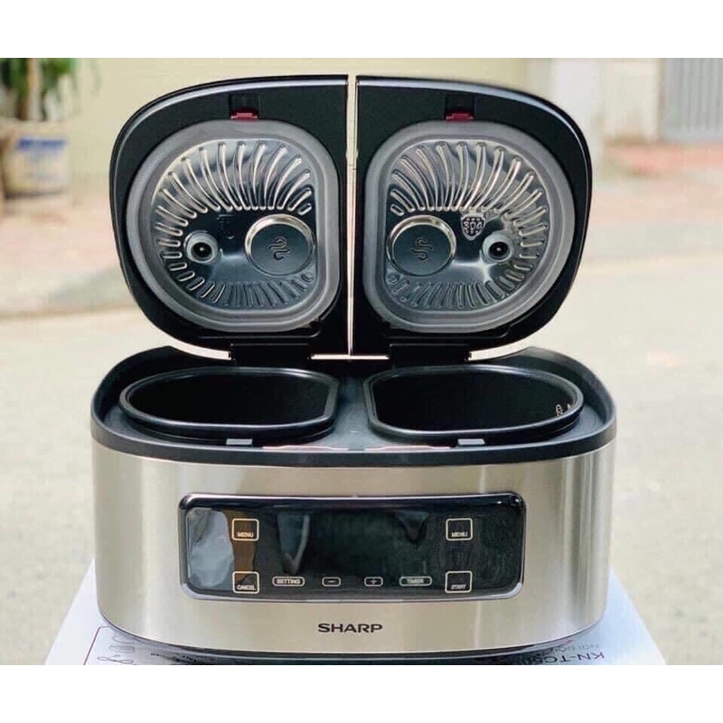 Nồi cơm 2 ngăn đa năng Sharp 1.8 lít Tiện Dụng