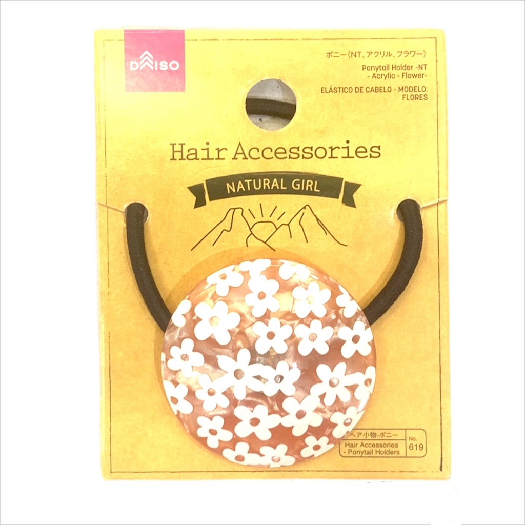 Daiso Cột tóc NT nhựa hình hoa