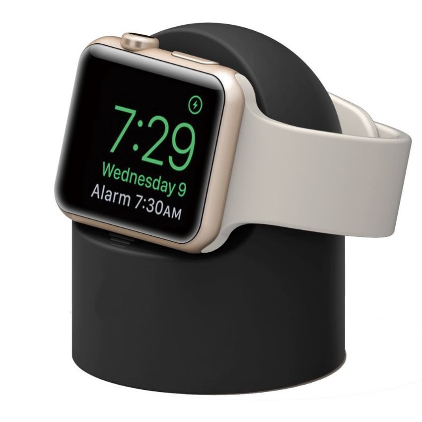 Đế Sạc Bằng Silicone Cho Đồng Hồ Thông Minh Apple Watch Series 7 6 SE 5 4 3 2 1 iWatch 41mm 45mm 44mm 42mm 40mm 38mm Wireless Charger Holder