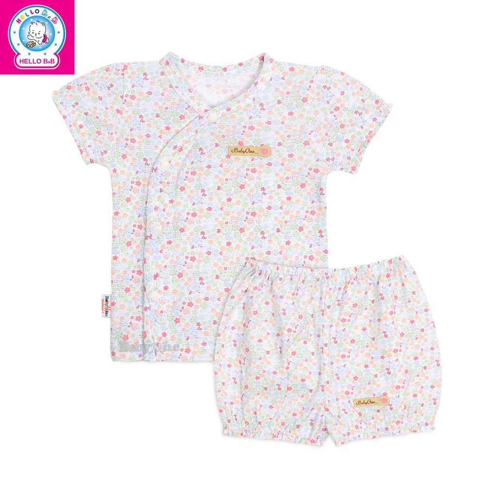 BỘ NGẮN BÉ GÁI TAY DÚN BN1465 (HỌA TIẾT NGẪU NHIÊN) - HELLO B&amp;B