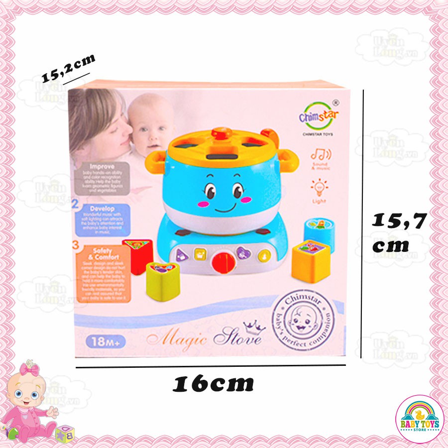 Bộ Bếp Nấu Ăn Thả Hình Khối Có Nhạc 3in1 Happy Cooking