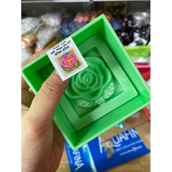 Khuôn Ấn Xôi Vuông 8*5 Cm Màu Xanh