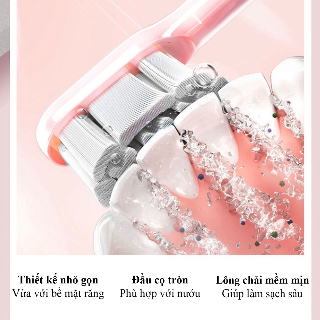 Bàn Chải Điện Sonic X20 3 Chế Độ Cao Cấp, Công Nghệ Sóng Âm, Lông Chải Mềm Mịn, Hẹn Giờ - TẶNG HỘP VÀ 2 ĐẦU BÀN CHẢI