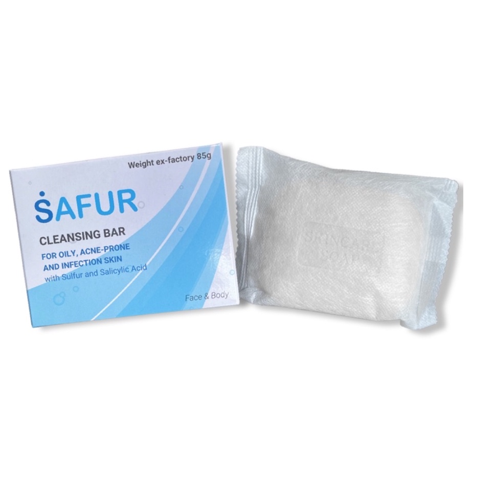 Xà phòng y khoa giảm mụn lưng, dày sừng SAFUR Soap Bar
