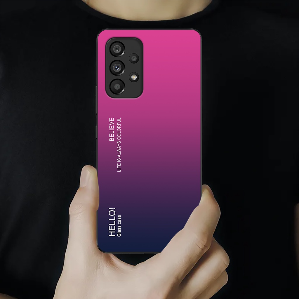 Ốp điện thoại Samsung Galaxy A53 - Gradient edition, chất liệu kính cường lực
