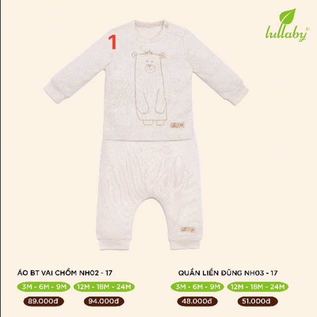 Bộ dài tay lualaby nỉ mỏng
