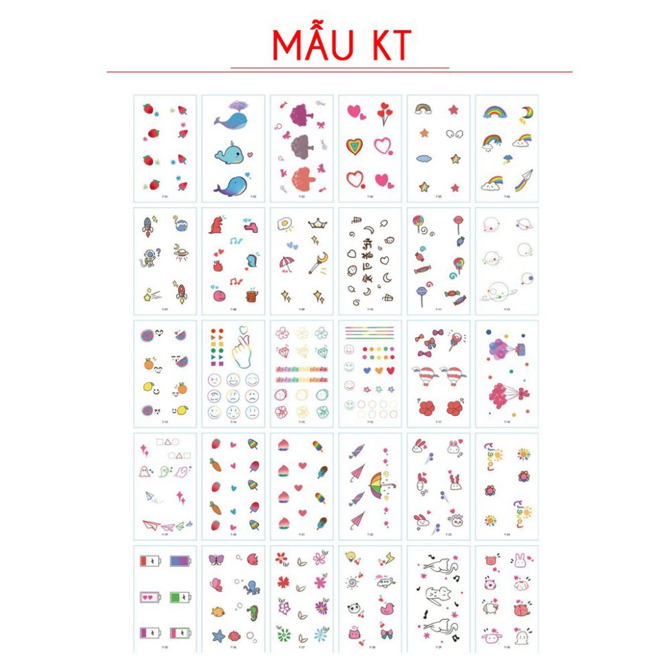 30 Tờ Hình Xăm Dán Tattoo Xăm Nước Tha Thu