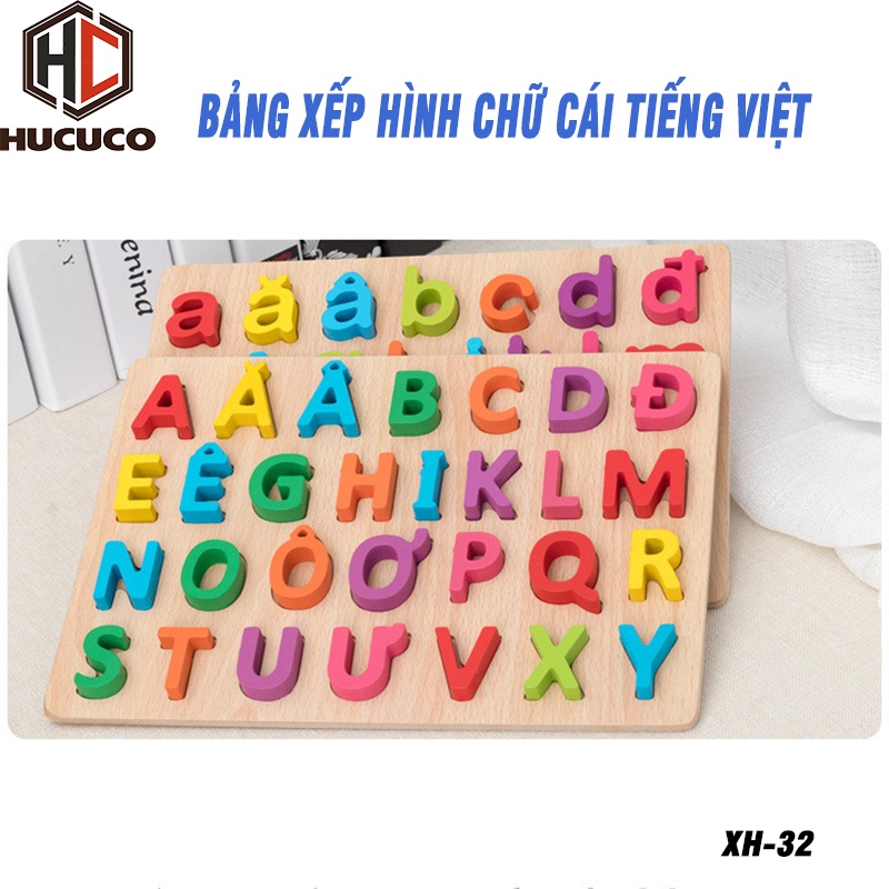 Bảng Gỗ Nổi Chữ Cái Tiếng Việt Giúp Bé Tư Duy Phát Triển - Loại Đẹp (XH-32)