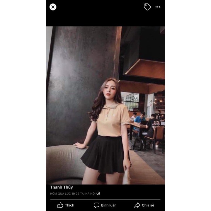 Chân váy xòe xếp ly