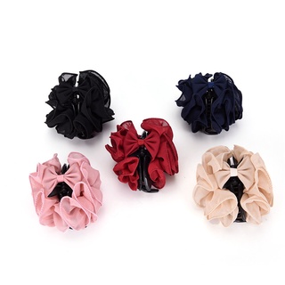 Kẹp Tóc Hoa Hồng Vải Chiffon Thời Trang