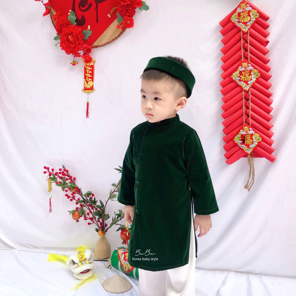𝐀́𝐨 𝐃𝐚̀𝐢 𝐍𝐡𝐮𝐧𝐠 - Kèm Quần & Mấn Cho Bé Trai