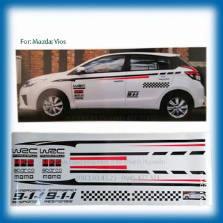 tem dán sườn xe Toyota Vios