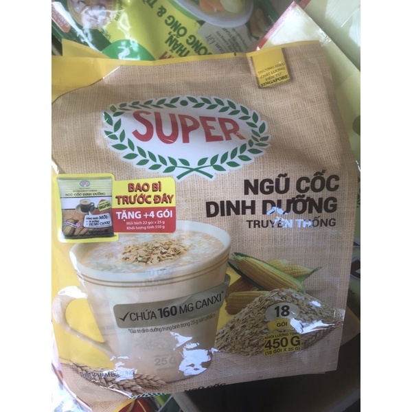 Bột Ngũ Cốc Dinh Dưỡng Super Singapore 450gr mẫu mới