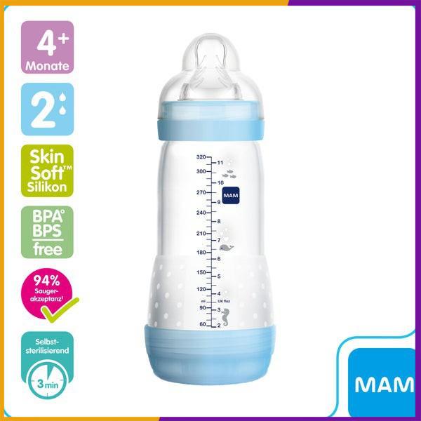 Bình sữa chống đầy hơi Mam Đức 160ml & 260ml & 320ml