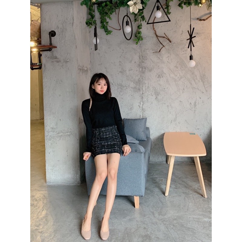 [LA CAROSA] Chân váy dạ tweed 2 màu ĐEN BE, chân váy chữ A | BigBuy360 - bigbuy360.vn