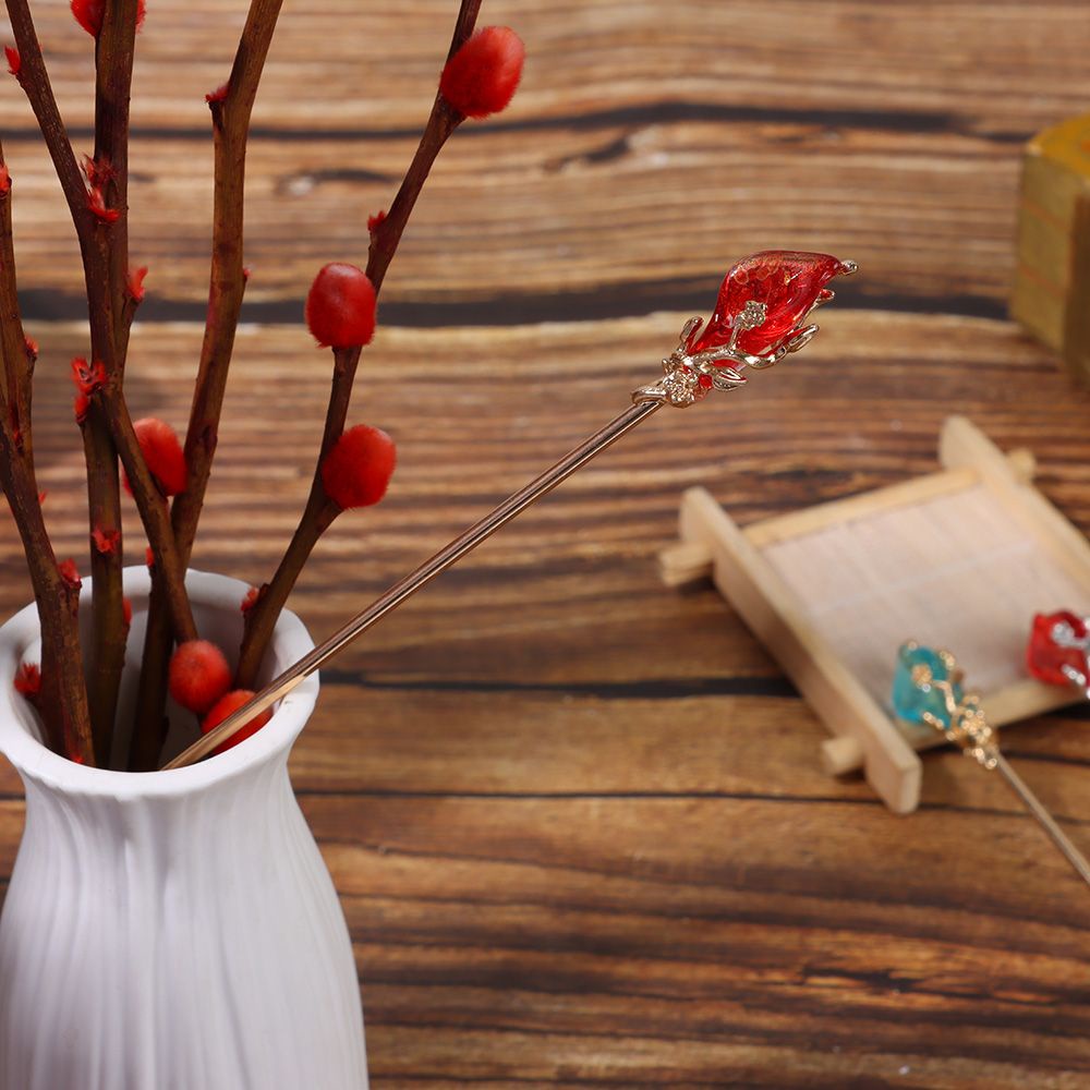 Trâm Cài Tóc Kim Loại Nhiều Màu Sắc Phong Cách Cổ Điển Cho Nữ