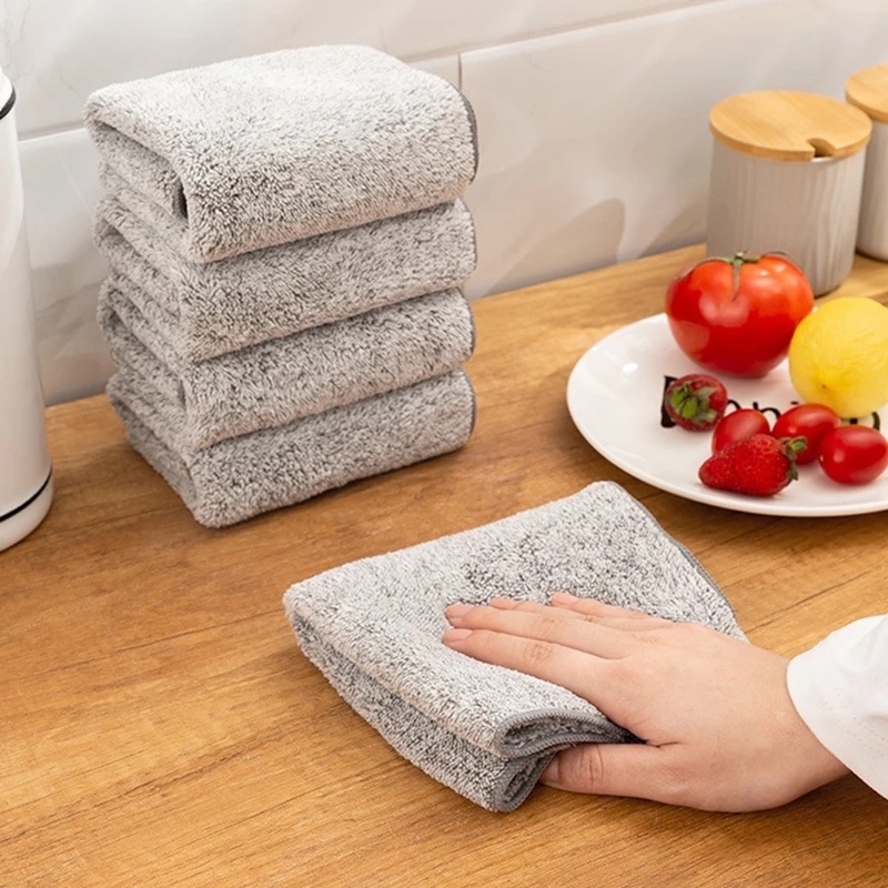 Khăn Lau Chén Dĩa Than Tre Hoạt Tính Nhật Bản Thấm Hút Tốt