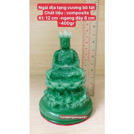 Tượng Ngài Địa tạng vương bồ tát ngồi đài sen
