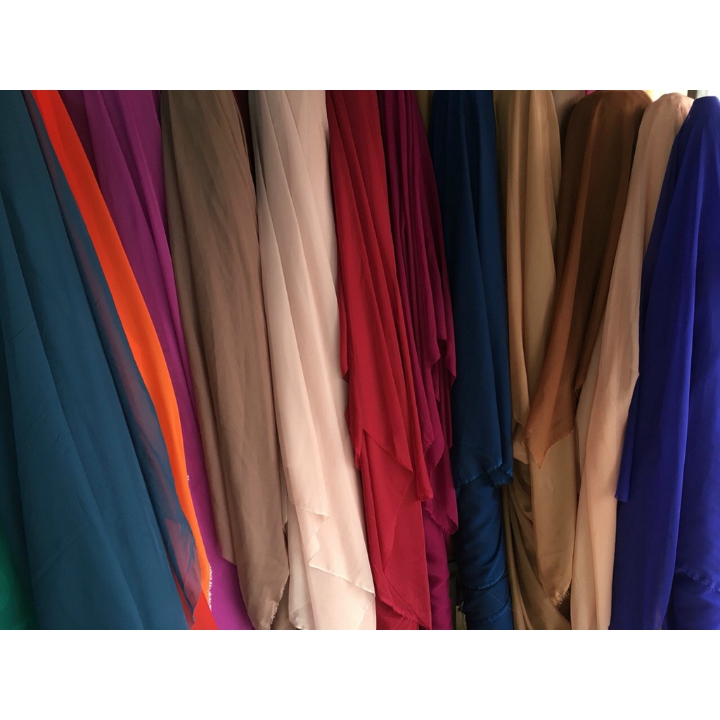 Vải voan tơ trơn chất xiêu xinh lên áo,đầm làm gì cũng ok