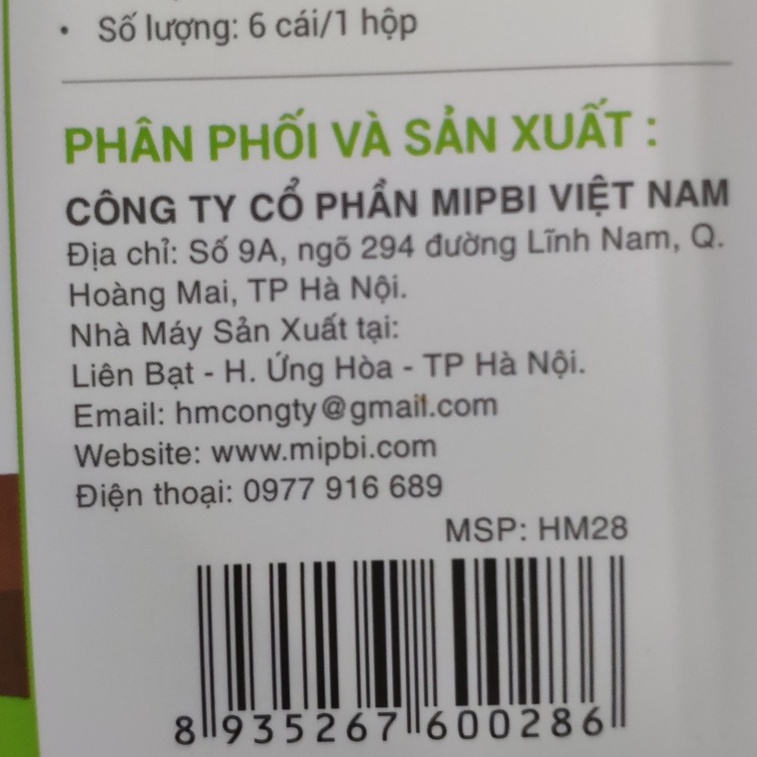 Khăn sữa sợi tre Mipbi - Khăn xô sợi tre cho bé Mipbi (6 cái)