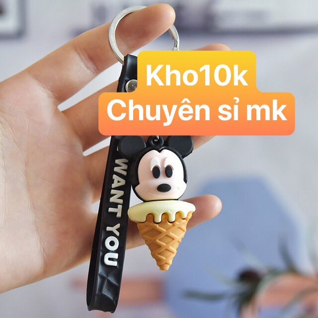 Sỉ 10 móc khoá ốc quế hoạt hình  69k