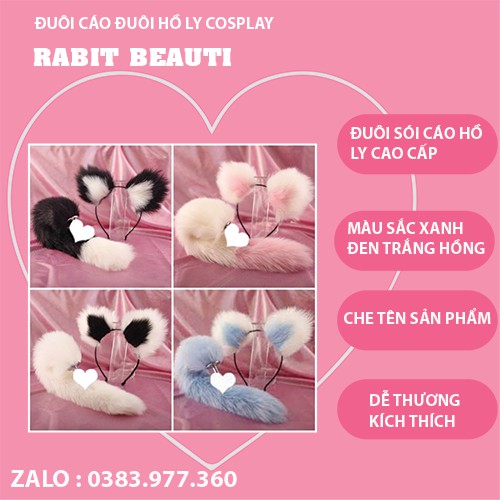 Đuôi cáo hồ ly sói Cosplay Lông Mượt sexy quyến rũ gợi cảm cho bạn gái Tặng Kèm Bờm Tai Cáo | BigBuy360 - bigbuy360.vn
