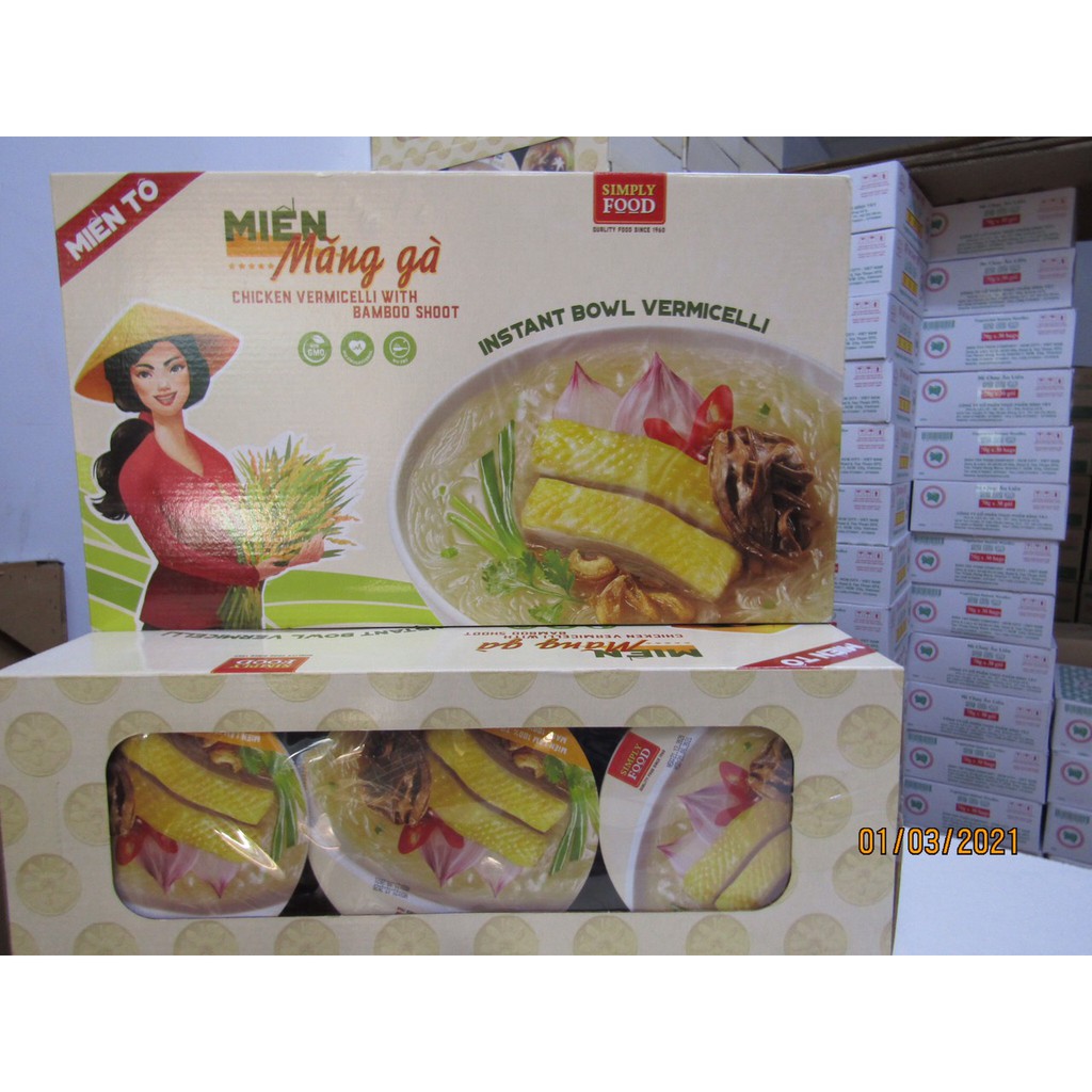 Miến tô ăn liền  - Miến cua tô & miến gà tô - Vermicelli Glass Instant Noodle Bowls