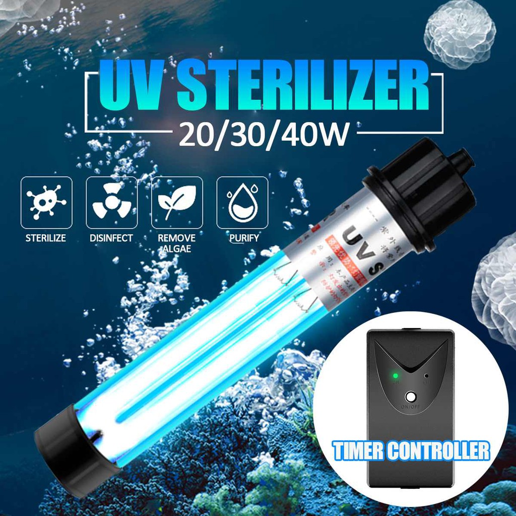 Đèn UV 30W Sterilization King Bóng Kép cao cấp, diệt tảo, diệt khuẩn cho bể cá, hồ cá, hồ thủy sinh siêu sạch ( trắng)