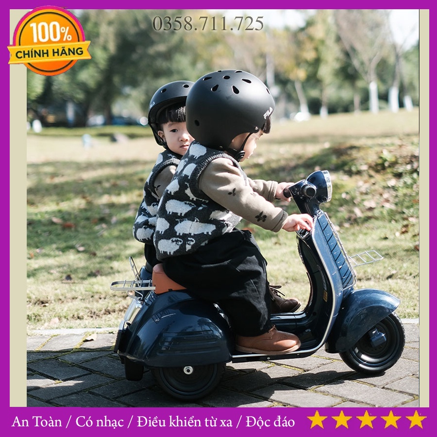 Xe điện trẻ em 3 bánh có thùng bên hông cho trẻ em, đồ chơi vận động cho bé an toàn