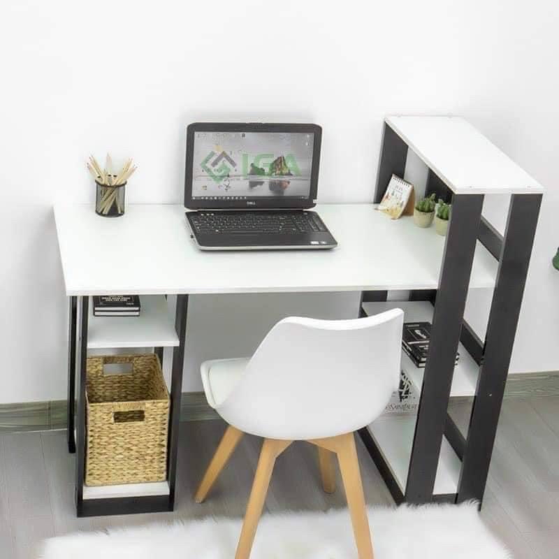 Bàn làm việc kèm kệ sách để đồ gỗ MDF Cao 75 x Rộng 100 x Sâu 40