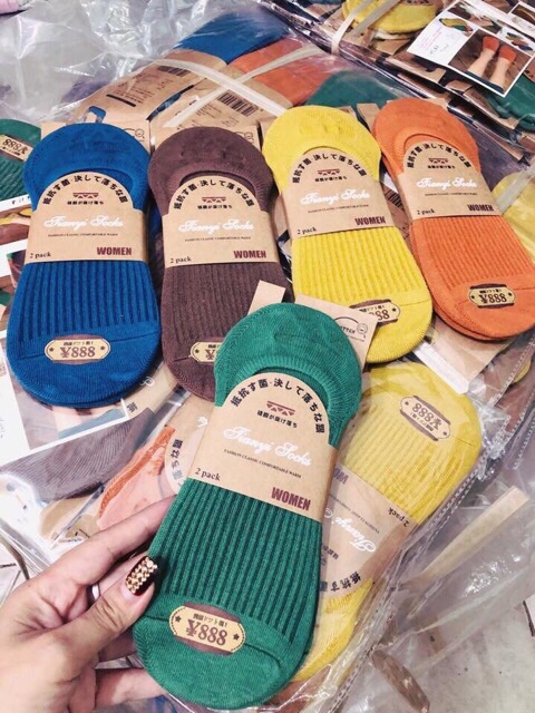 Tất Hài Nữ Cotton Gân Tăm Mềm Mịn - Tất Lười - Sam