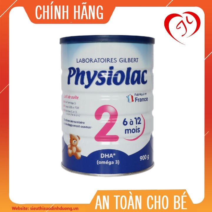 Sữa bột Physiolac số 2 900g Date 2023 [Mẫu Mới]