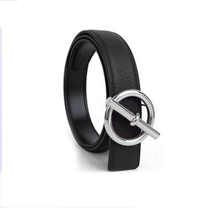 Dây lưng nam thời trang mặt tròn khoá cài tiện lợi KT02