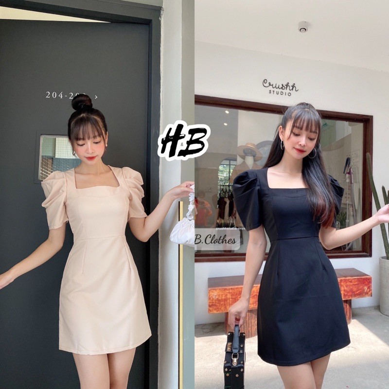 Đầm nữ dáng chữ A tay bồng lưng cột nơ, đi tiệc cưới,dạo phố sang trọng XUONGMAYHB | BigBuy360 - bigbuy360.vn