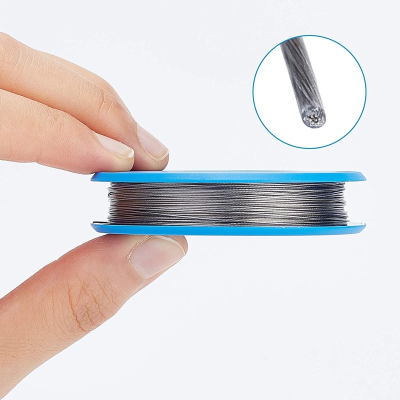 1 Cuộn Dây Nylon Phủ Thép Không Gỉ Dùng Làm Vòng Tay / Vòng cổ Màu Sắc