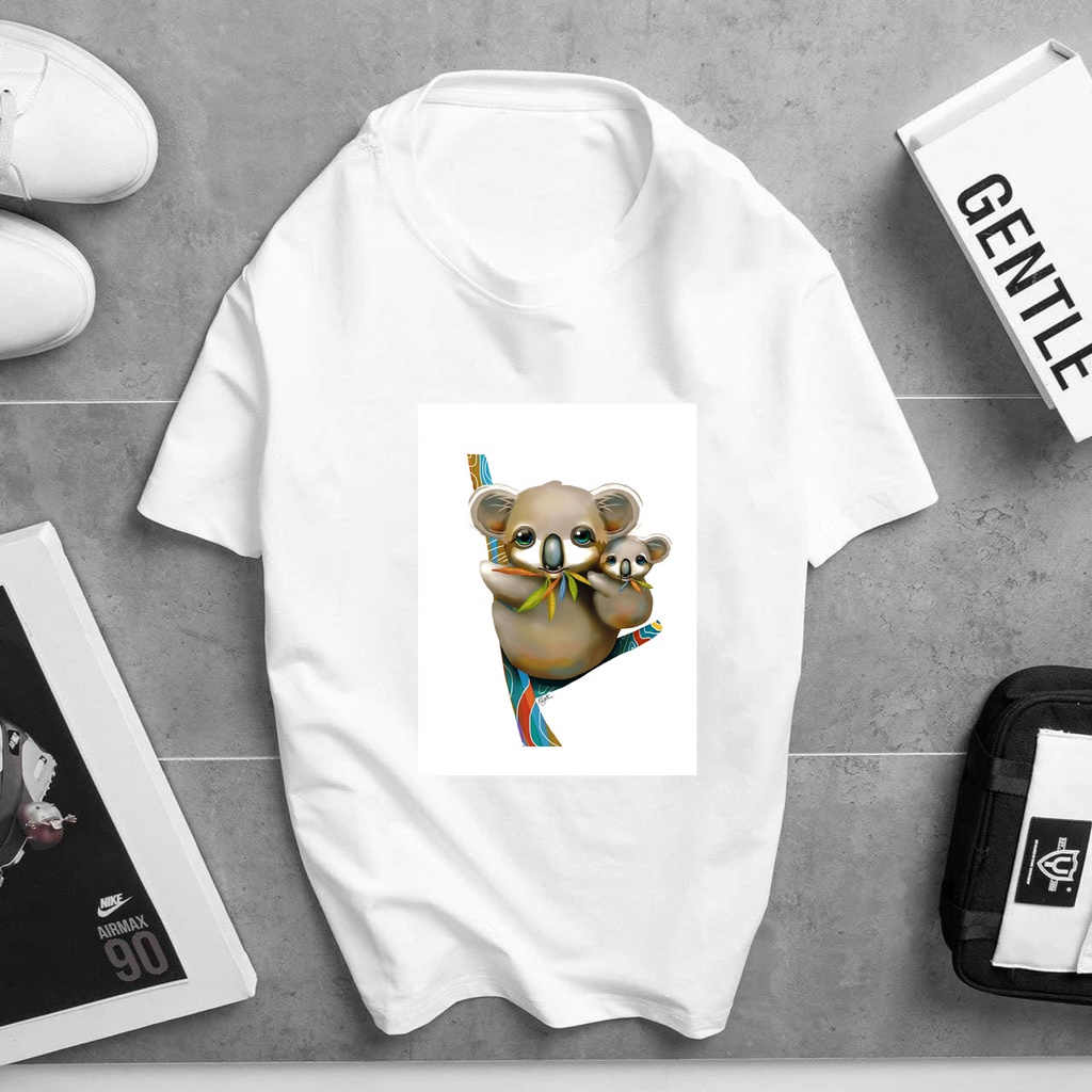 Áo thun cotton da cá mang hình chú gấu túi koala siêu đáng yêu mẫu mới nhẩt vừa ra mắt - ms23